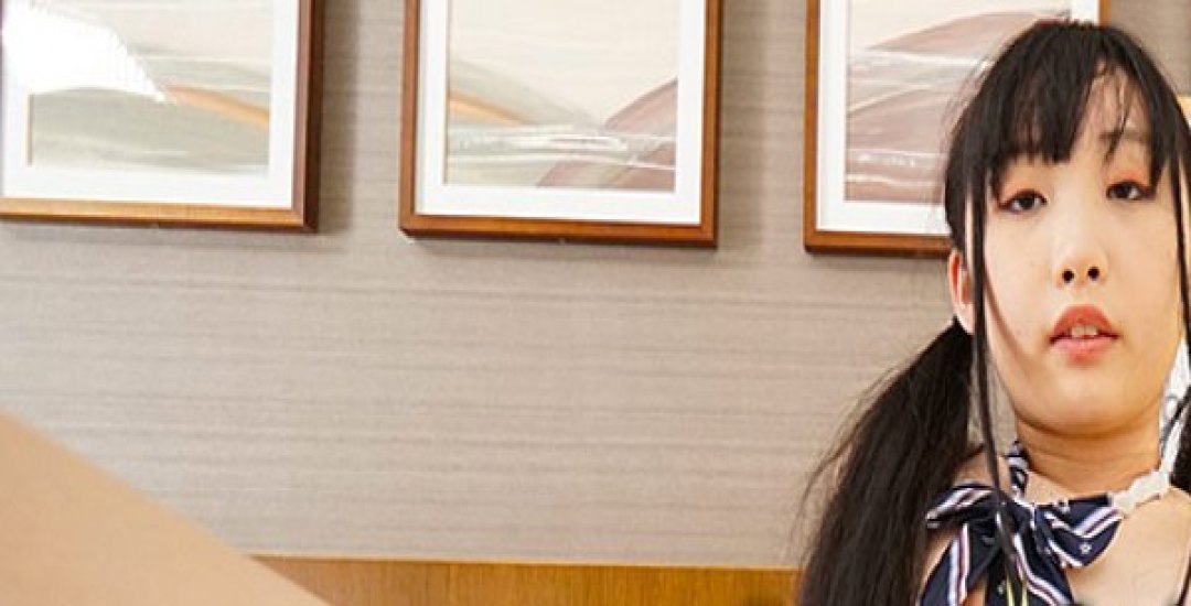Rin Nanba comes back in a cute uniform to show off her sweet hairy pussy