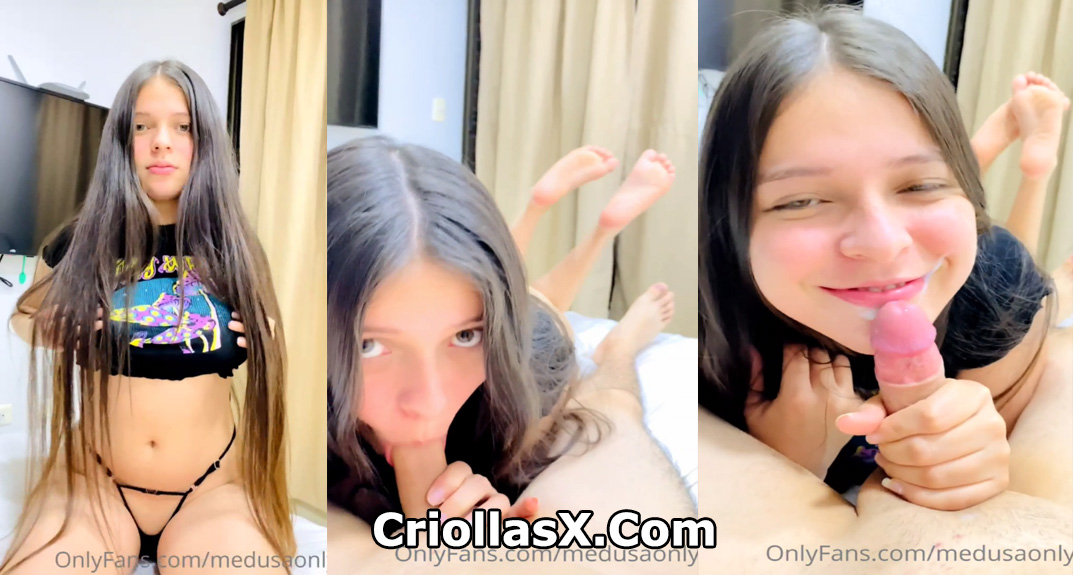 Videos Porno xxx MedusaOnly Colombiana realiza mamada y se le corren en la cara para OnlyFans Colombia